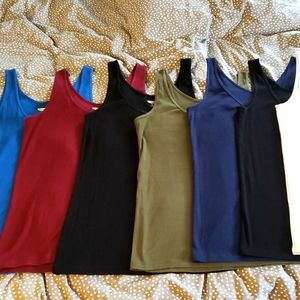 Tall Slim Fit rib knit XL tanks, lot of 7